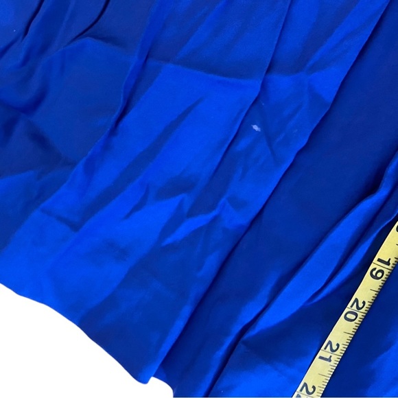 & Other Stories Electric Blue Skort Culottes Flowy Size 4 Knee Length Zip Crop - Picture 9 of 10